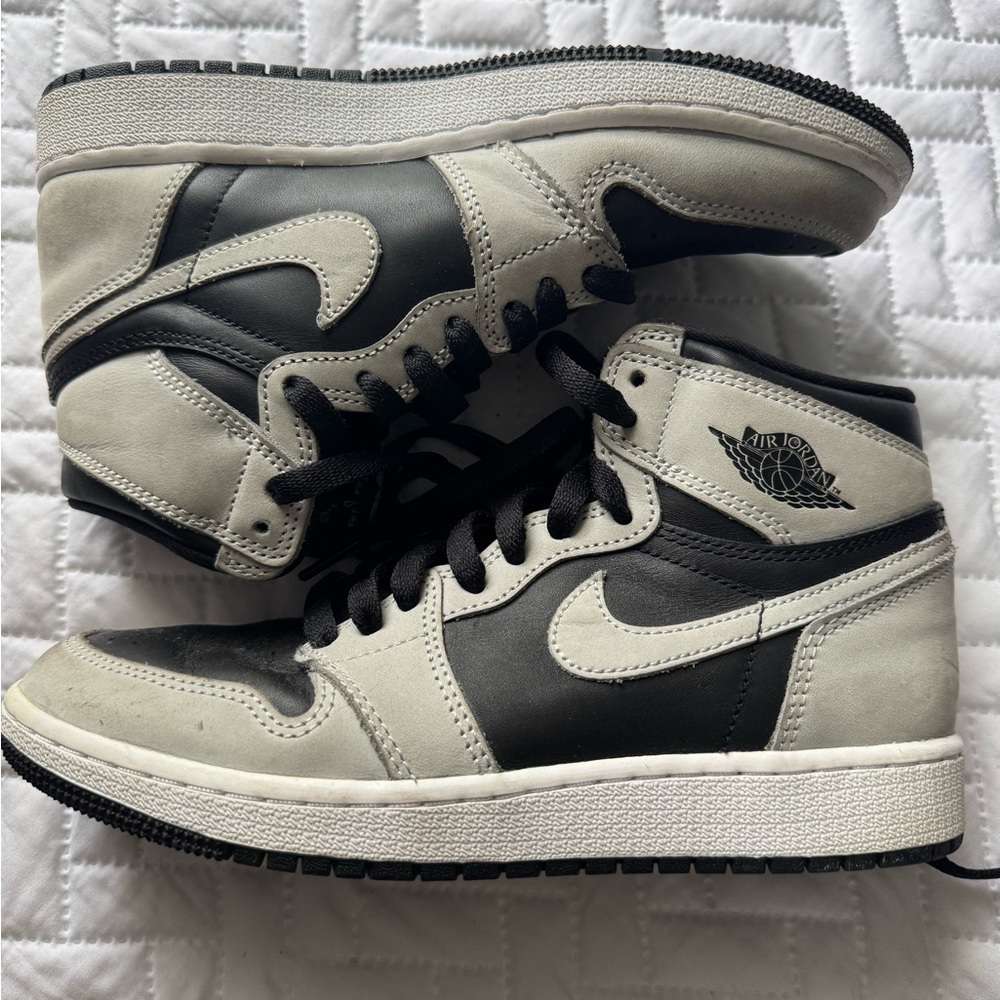 Jordan Black and Gray High-Top Sneakers